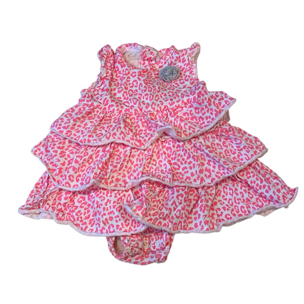Carter's Pink Leopard Ruffle Dress